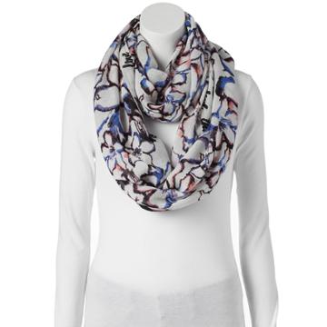 Love This Life Hibiscus Infinity Scarf, Women's, White Oth