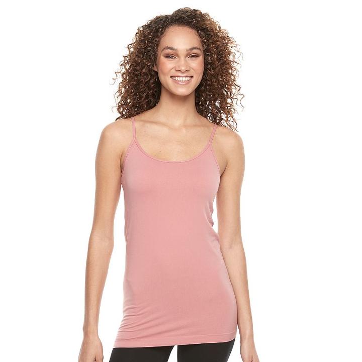 Women's Apt. 9&reg; Solid Seamless Camisole, Size: L/xl, Pink