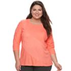 Plus Size Cathy Daniels Tunic Top, Women's, Size: 1xl, Drk Orange