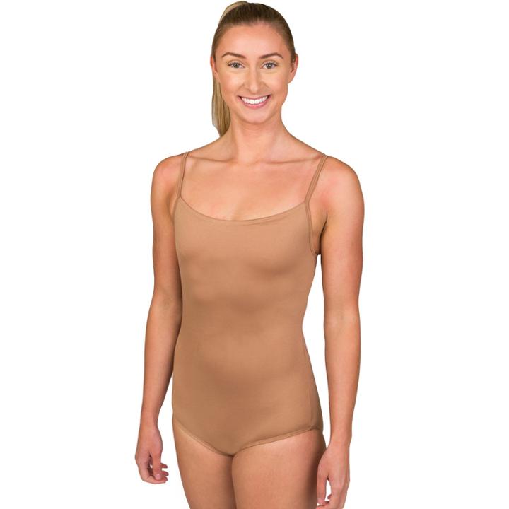 Women's Danskin Cami Dance Leotard, Size: Small, Dark Brown