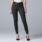 Women's Simply Vera Vera Wang Everyday Luxury Ponte Skinny Pants, Size: Xl, Brown