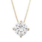 Forever Brilliant 1 Carat T.w. Lab-created Moissanite 14k Gold Pendant Necklace, Women's, Size: 18, White