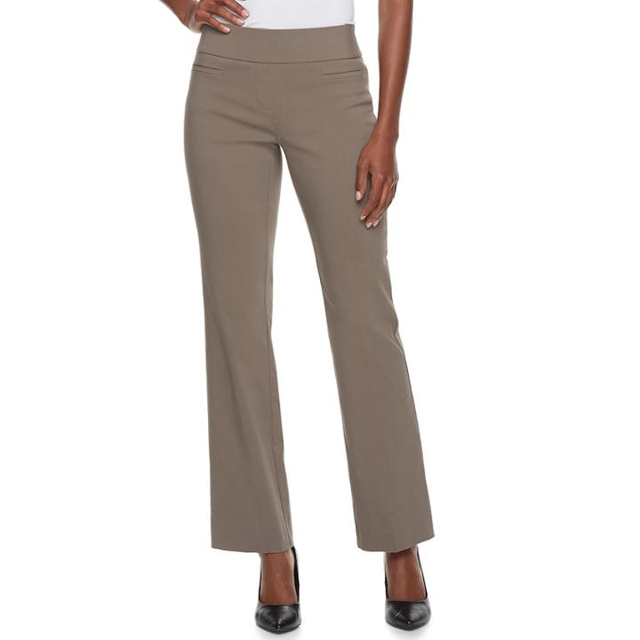 Women's Apt. 9&reg; Brynn Pull-on Bootcut Dress Pants, Size: 8 T/l, Dark Beige