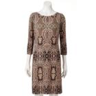 Women's Suite 7 Scroll Shift Dress, Size: 12, Ovrfl Oth