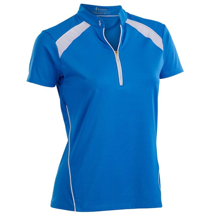 Women's Nancy Lopez Sporty Short Sleeve Golf Polo, Size: Small, Brt Blue