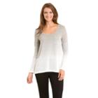 Women's Haggar Open-back Ombre Sweater, Size: Small, Lt Beige