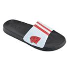 Men's Wisconsin Badgers Slide Sandals, Size: Small, Black