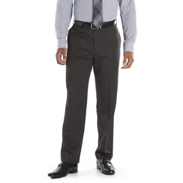 Men's Axist Ultra No Iron Melange Flat Front Dress Pants, Size: 36x30, Oxford
