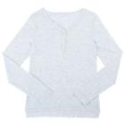 Girls Plus Size French Toast Scalloped Lace Henley, Girl's, Size: 14-16 Plus, Lt Beige