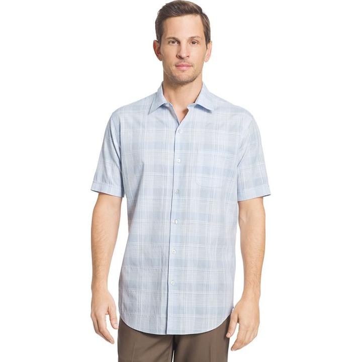 Men's Van Heusen Classic-fit Leaf Button-down Shirt, Size: Xl, Blue Other