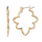Chaps Openwork Leaf Drop Earrings, Women's, Gold