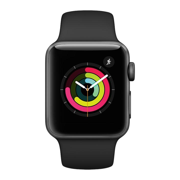 Apple Watch Series 3 (gps) 38mm Space Gray Aluminum Case With Black Sport Band
