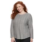 Plus Size Croft & Barrow&reg; Lurex Sweater, Women's, Size: 3xl, Grey Other