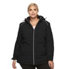 Plus Size Zeroxposur Imani Stretch Hooded Jacket, Women's, Size: 1xl, Black