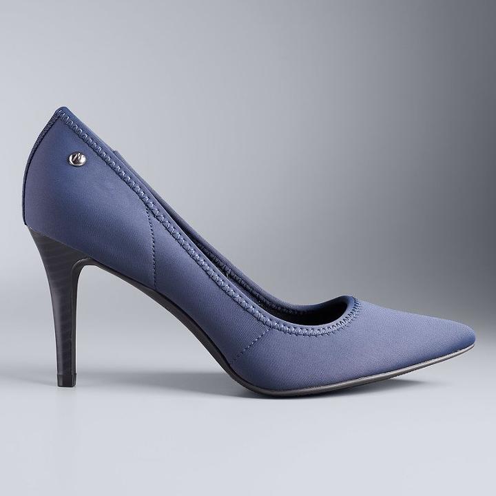 Simply Vera Vera Wang Women's All-over Stretch Heels, Size: 8, Blue