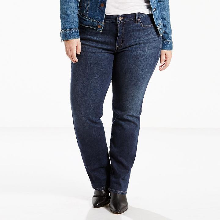 Plus Size Levi's&reg; 414 Relaxed Fit Straight-leg Jeans, Women's, Size: 25 - Regular, Med Blue