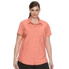 Plus Size Columbia Amberley Omni-shade Shirt, Women's, Size: 2xl, Orange Oth