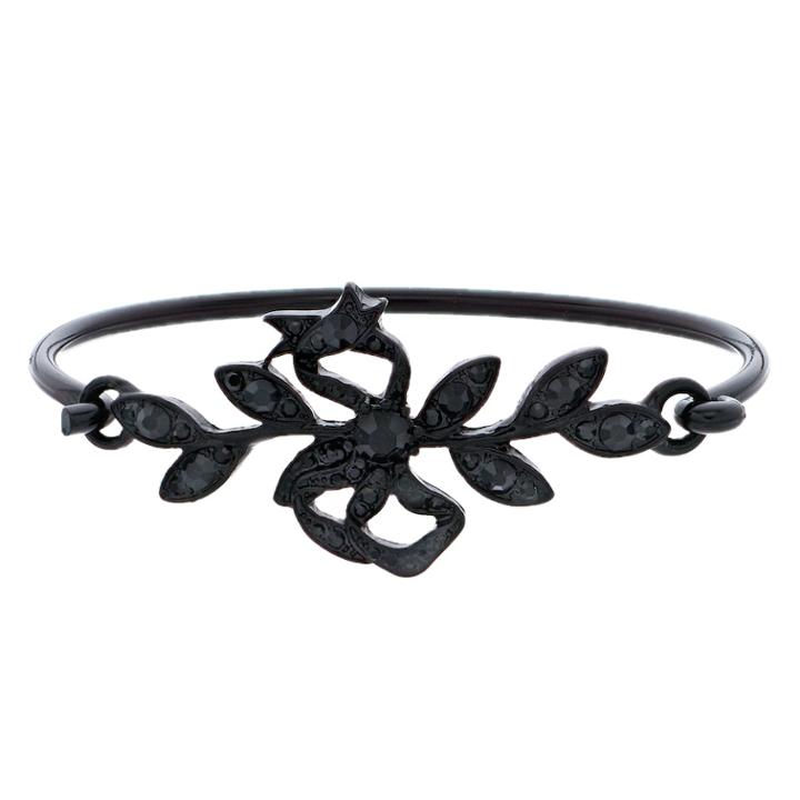 Simply Vera Vera Wang Simulated Stone Hook Cuff Bracelet, Women's, Black