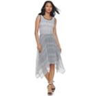 Women's Elle&trade; Print Handkerchief Hem Tank Dress, Size: Xs, Black