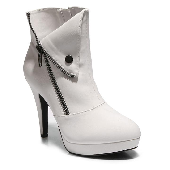 2 Lips Too Too Verify Women's Ankle Boots, Size: Medium (6), White
