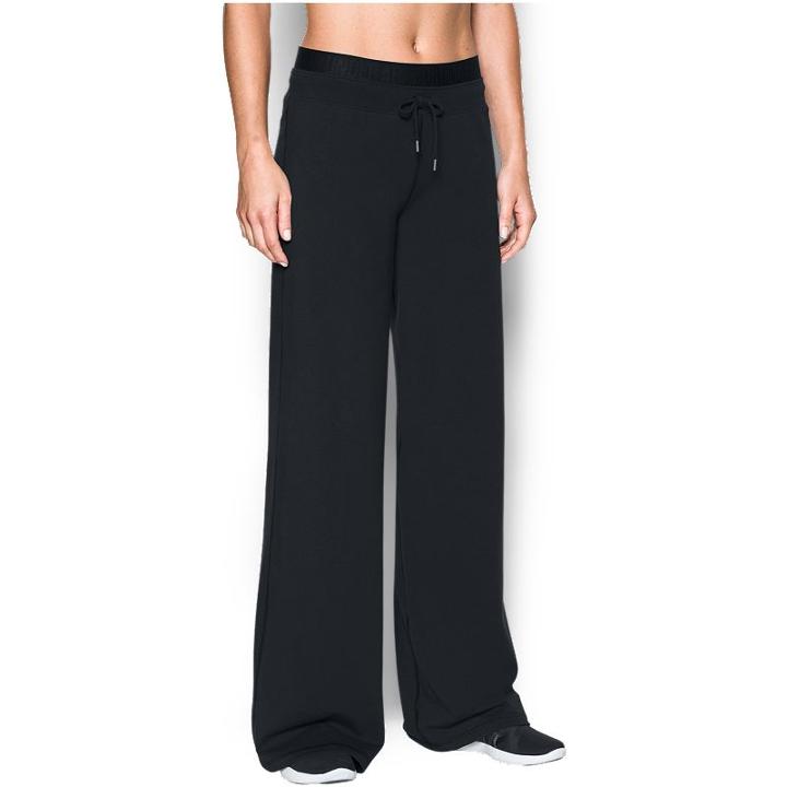 Women's Under Armour Favorite Wide Leg Pants, Size: Medium, Black