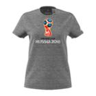 Women's Adidas Fifa World Cup Soccer Graphic Tee, Size: Small, Dark Grey