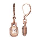 Simply Vera Vera Wang Nickel Free Brown Rectangular Stone Drop Earrings, Women's