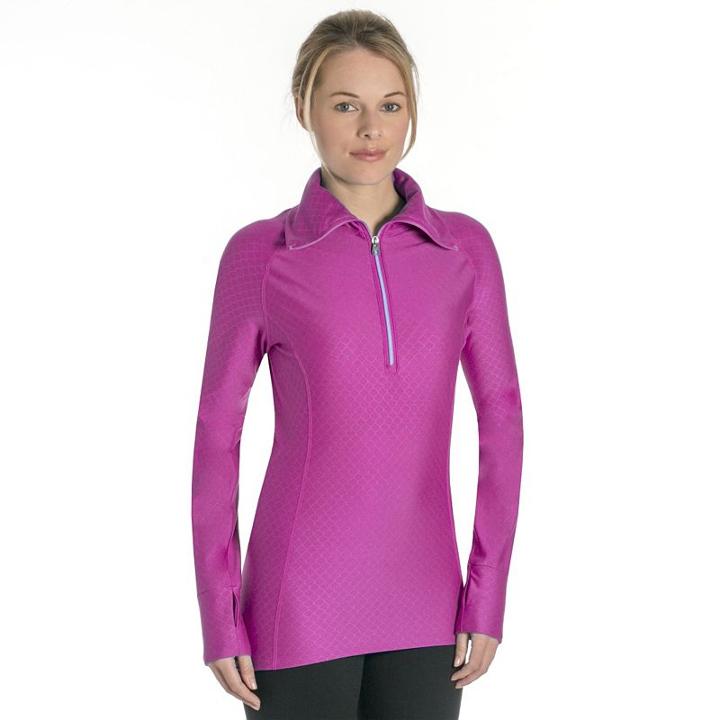 Women's Snow Angel Diamond Duchess Microfleece Quarter-zip Top, Size: Medium, Med Pink