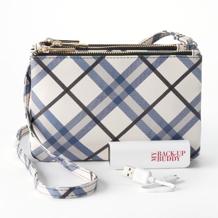 Apt. 9&reg; Protect & Connect Rfid-blocking Phone Charging Crossbody Bag, Women's, Natural