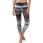 Women's Balance Collection Audrina Tie Dye Capris, Size: Large, Grey