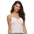 Juniors' Candie's&reg; Velvet Tank, Teens, Size: Xs, Brt Pink