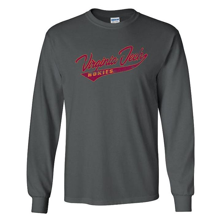Men's Virginia Tech Hokies Mcfly Long-sleeve Tee, Size: Xl, Grey (charcoal)