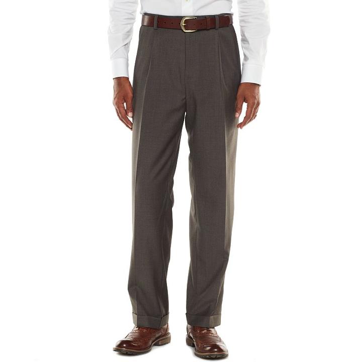 Men's Croft & Barrow&reg; Classic-fit Gray True Comfort Suit Pants, Size: 34x30, Grey