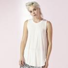 Women's Juicy Vented Oversized Tank, Size: Small, White