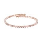 Brilliance Coil Bracelet With Swarovski Crystals, Women's, Size: 7, Pink