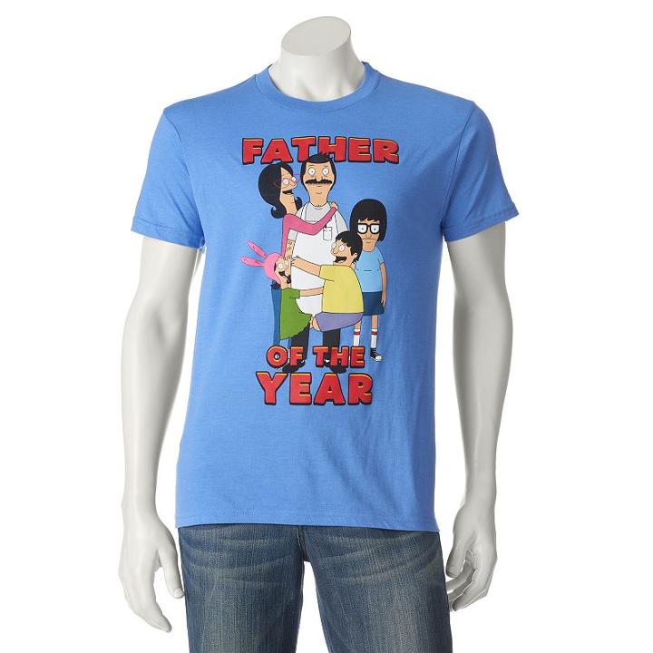 Men's Bob's Burgers Father Of The Year Tee, Size: Large, Med Blue