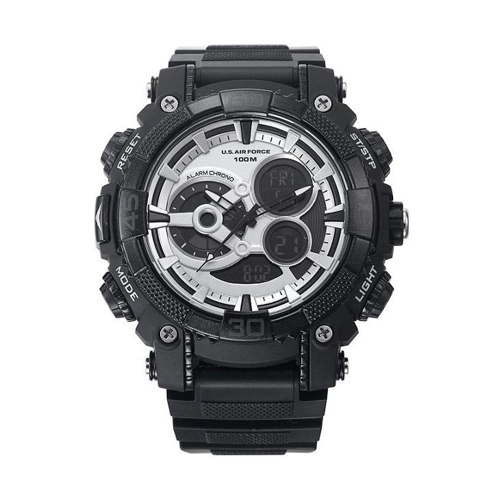 Wrist Armor Men's Military United States Air Force C40 Analog-digital Watch - 37300016, Black