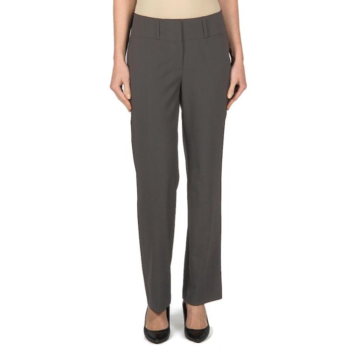 Women's Larry Levine Wide-waist Flare Dress Pants, Size: 6, Grey