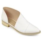 Journee Collection Quelin Women's D'orsay Flats, Size: Medium (9), White