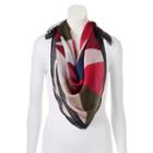 Dana Buchman Geometric Square Scarf, Women's, Dark Pink