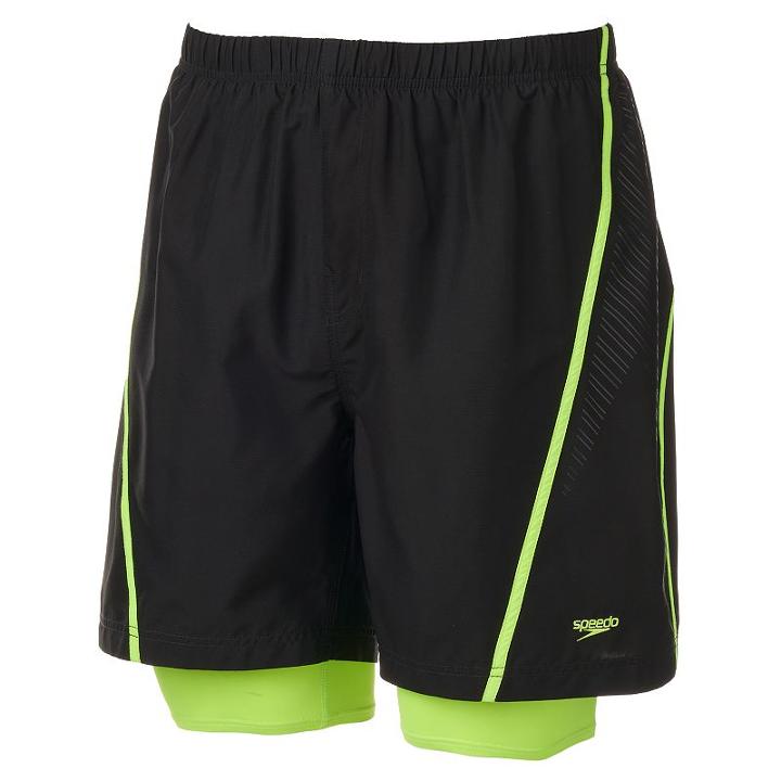 Men's Speedo Aqua Volley Jammer Swim Shorts, Size: Large, Black