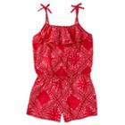 Girls 4-12 Oshkosh B'gosh&reg; Ruffle Top Romper, Girl's, Size: 7, Ovrfl Oth