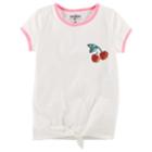 Girls 4-12 Oshkosh B'gosh&reg; Life Is Sweet Slubbed Graphic Knot Tee, Size: 6-6x, White