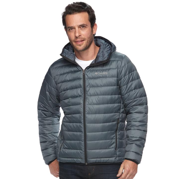 Big & Tall Columbia Elm Ridge Hooded Puffer Jacket, Men's, Size: 3xl Tall, Light Grey