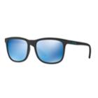 Arnette An4240 Chenga 56mm Square Mirrored Sunglasses, Women's, Black