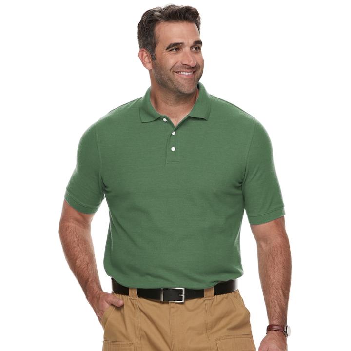 Big & Tall Croft & Barrow&reg; Classic-fit Easy-care Performance Pique Polo, Men's, Size: 3xl Tall, Med Green
