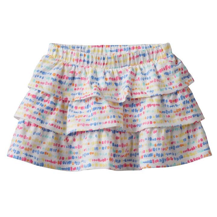 Toddler Girl Jumping Beans&reg; Tiered Ruffle Skort, Size: 5t, Natural