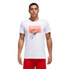 Men's Adidas Basketball Hoop Tee, Size: Medium, White