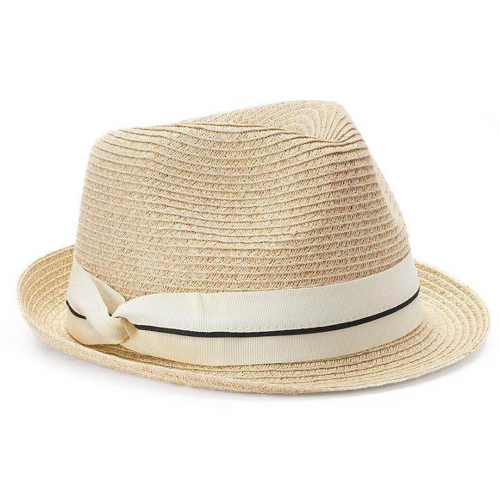Sonoma Goods For Life™ Twisted Band Fedora, Women's, Dark Beige