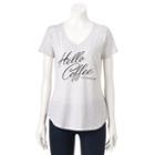 Women's Apt. 9&reg; V-neck Graphic Tee, Size: Xxl, White